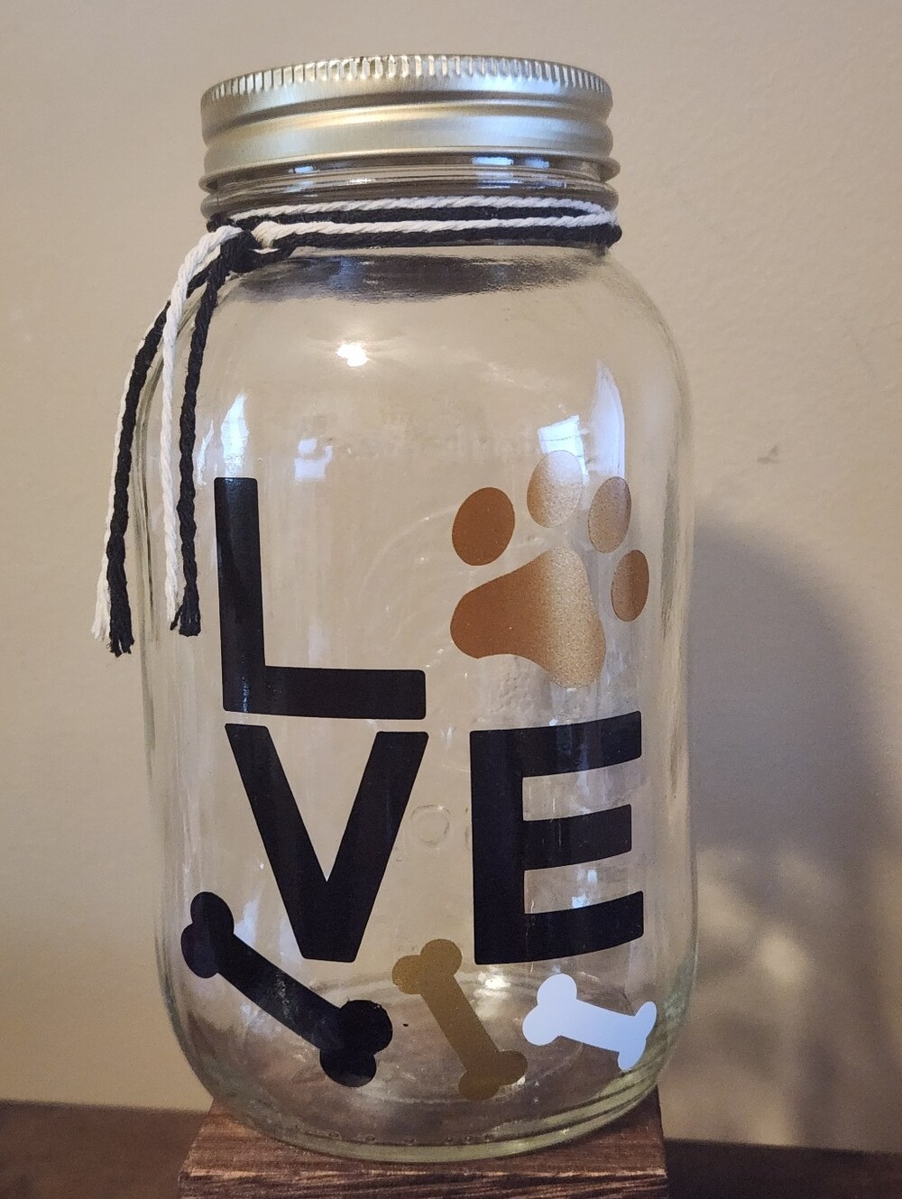 DOG TREAT MASON JAR, 16OZ